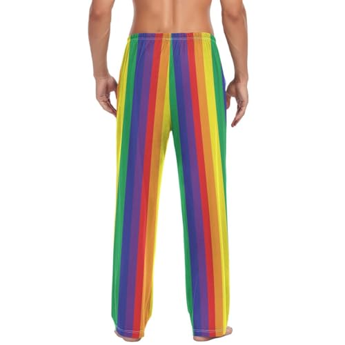 Pajama Pants Mens Lgbt Pride Rainbow Lounge Pants Super Soft,Men Pajama Bottoms with Pockets Drawstring2