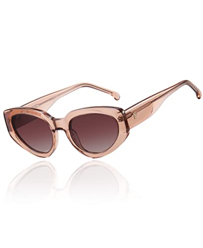 Duco Gafas De Sol Polarizadas Retro Con Ojo De Gato Para Mujer Y Hombre, Protección Uv400, Marco De Acetato, Sombras Vintage Dc1103, Champán, 52 Duco Gafas De Sol Polarizadas Retro Con Ojo De Gato Para Mujer Y Hombre, Protección Uv400, Marco De Acetato, Sombras Vintage Dc1103, Champán, 52
