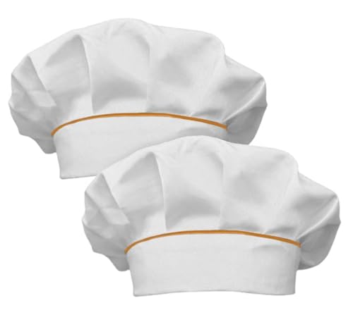 Zamxhug 2pcs Gorro Chef Niños - Gorro De Chef Unisex De Algodón, Gorro De Chef Unisex Para Adultos, Diseño De Hongos, Ajustable, Uniforme De Cocina, Para Hornear, Fiesta, Cocina, Restaurante
