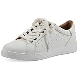 WHITE MOUNTAIN Women's Uniform Lace-Up Sneaker, White/Smooth, 7 M