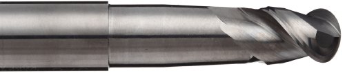 Image of YG-1 E5974 Carbide Ball Nose End Mill, Uncoated (Bright) Finish, 50 Deg Helix, 2 Flutes, 4 inch Overall Length, 0.75 inch Cutting Diameter, 0.75 inch Shank Diameter