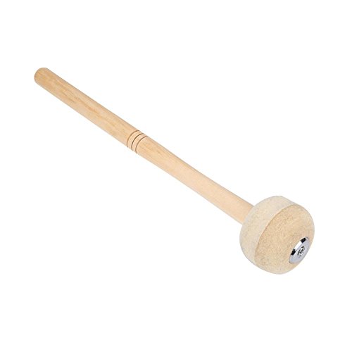Vgeby1 Drum Mallet, Durability Hard Bass Drum Mallet Stick With Wool Soft Felt Large Head Wooden Handle Mallet Percussion Marching Band Accessory #TOP11