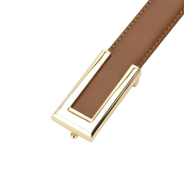 Womens Belts for Jeans, Womens Leather Belt with Gold Buckle, Skinny Belts for Pants Dresses3