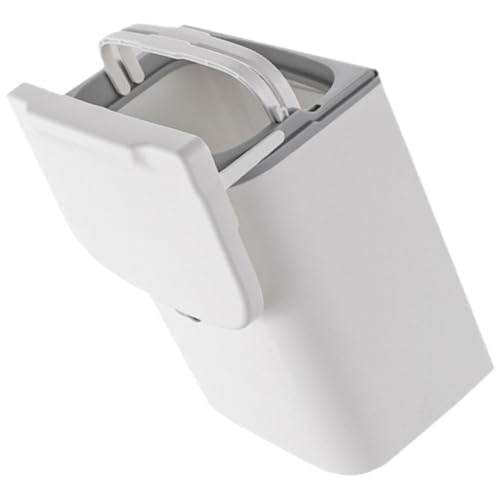 Caneca de basura colgante para cocina 9 l blanca con tapa