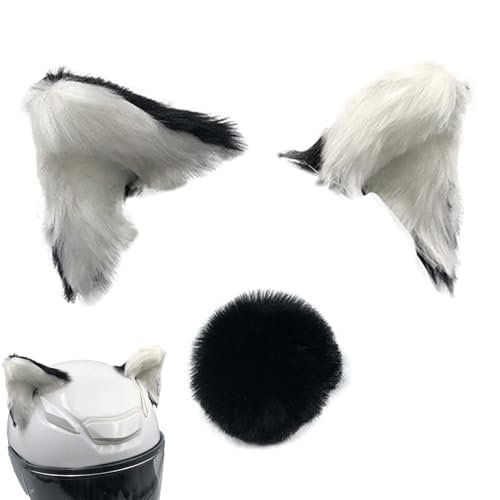 猫耳ヘッドギア、猫耳オートバイヘッドギア | オートバイのヘッドギアオートバイライダーのためのぬいぐるみキティ耳ヘッドギアアクセサリー | 自転車、オートバイの滑らかな表面のヘッドギア装飾、ヘッドギア猫耳カバー、子供、大人用