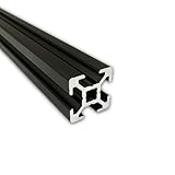 Aluprofil 20x20 mm | Nut 6 | Länge: 1900 mm = 190 cm | schwarz eloxiert E6/C35 | Aluminium Profil | Nutenprofil | Aluprofil | Alu Profil | Leicht | B-Typ | Montagesystem