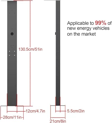 Support de colonne de charge EV premium avec gestion des câbles intégrée - 7