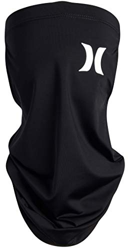 Hurley Men's Gaiter - Lightweight Multipurpose Neck Gaiter Face Mask, Size Medium, Black