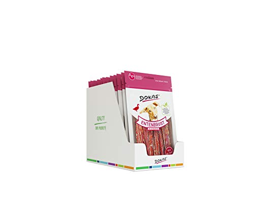 DOKAS Snack Premium sin Cereales en Tiras para Perros - de Filete de Pecho de Pato Cover