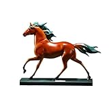 SLCHJX Attract Reichtum Statue Ornament Heimtextilien farbige Bronze Pferd Desktop Ornamente Wohnzimmer Büro handgefertigte Statue Skulptur dekorative Kunsthandwerk Reichtum Dekor