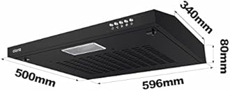 Ciarra 60Cm Black Visor Cooker Hood 600Mm Wall Mounted Kitchen Extractor Fan