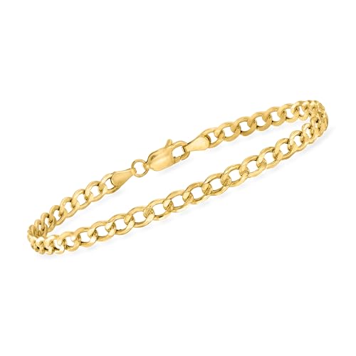 Ross-Simons 4.3mm 10kt Yellow Gold Curb-Link Bracelet