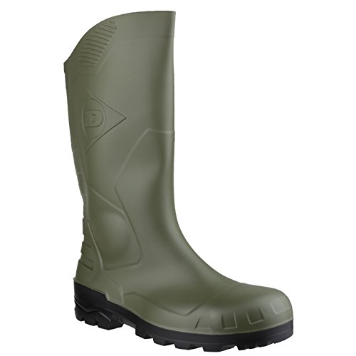 DUNLOP Devon Sicherheits-Gummistiefel, Unisex, Grün/Schwarz