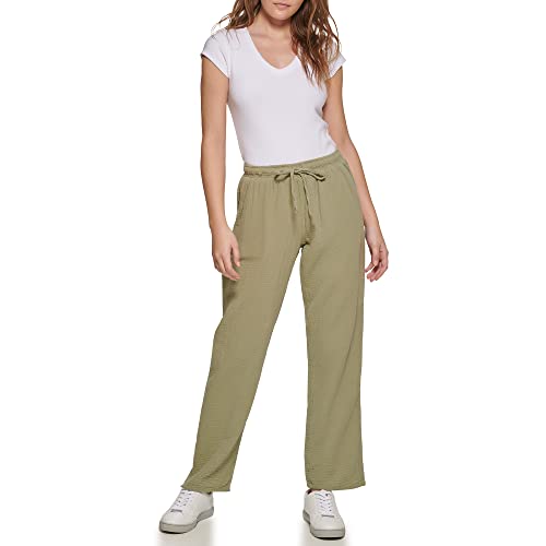 Calvin Klein Women's Crepe Gauze Straight Leg Pants2