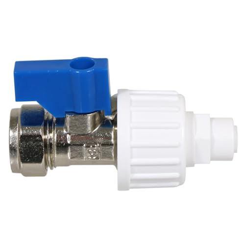 SPARES2GO American - Válvula de compresión para frigorífico y congelador de 15 mm, conector adaptador de tubo BSP de 1/10.2 cm 3/10.2 cm