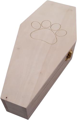 PrimoLiving petbye Holz Kleintiersarg Natur belassen - Größe M für kleine Haustiere - Tiersarg mit festem Metallverschluss - Sarg aus hochwertigem Holz