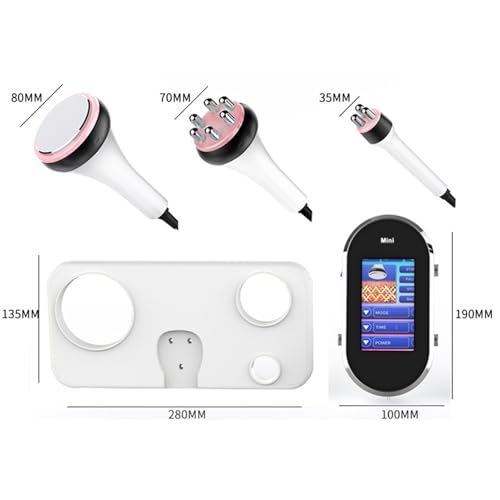 JIANGYUXINLI 3 in 1 Cavitation Machine,RF 40K Cavitation Ultrasound Convenient for Home Use,Multifunctional Beauty Machine Body Massager,for Face, Abdomen, Buttocks and Thighs