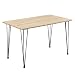 [en.casa] Mesa de Comedor Elegante con Patas Horquillas 120cm x 70cm x...