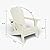 Patio Kingdom Folding Adirondack Chair with Cup Holders, HDPE Plastic Outdoor Chairs, Weather Resistant, Real Wood Look for Patio, Deck, Fire Pit, Backyard, White