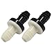 Kyuionty 3/8 Inch One Way Inline Check Valve, 10 mm ABS Plastic Barb Non-Return Breather Check Valve for Fuel Gas Oil Water Air, Pack of 2