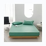 OBONG Lenzuolo con Angoli 100% Tencel Antipiega Lenzuola Traspirante Trapunta Copriletto King Size Tasca Profonda Copriletto Morbido E Accogliente (Color : A, Size : King)