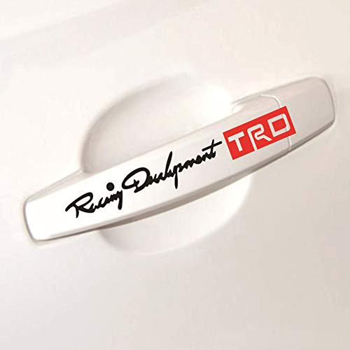 YIKA TRD Car Door Sticker Decal Personality Side Skirt Decals Sticker Creative Decals Vinyl Sticker for Toyota Carola and Any SUV,Truck or Sedan Car(Black + red)