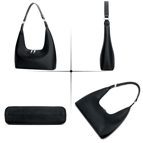 KKXIU Shoulder Bags for Women, Underarm Hobo Handbag Clutch Crossbody Purse with Removable Strap and Zipper Closure4