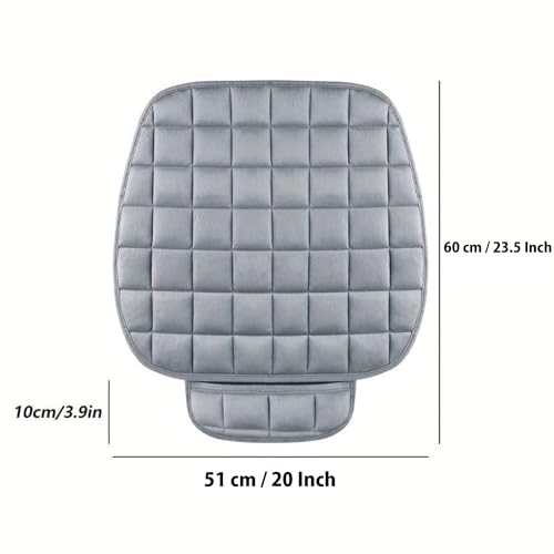 KeepCart Comfortable Ultra-Soft Memory Foam with Non-Slip Grip and Storage Pouch Car Seat Cover Sponge Front Rear, Universal Fit, All-Season (Gray Front 1Pc)