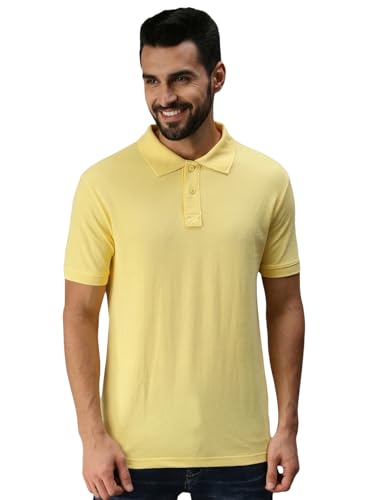 Image of Lux Cozi Men's Cotton Solid Polo Tshirt | Collar Tshirts | Half Sleeves | Stylish & Premium All Day Wear | Pack of 1