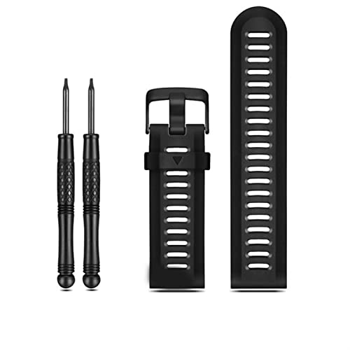 Bracelet de montre de sport 26mm en silicone noir pour Garmin Fenix 7X et Fenix 3