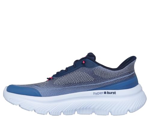 Skechers Donna Slip-Ins: Go Walk Max Cushioning Hyper Burst - Nikita Sneaker In Blu Navy Blue/Rosa, Taglia 37.5, Vegan, Lavabile In Lavatrice - 2