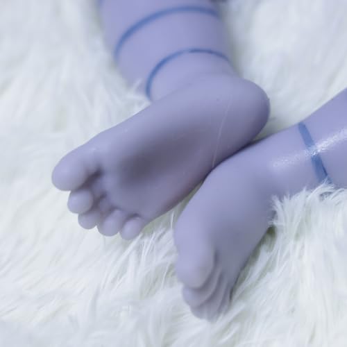 Muñeco Bebé Reborn Silicona Azul 18 Pulgadas miniatura 6
