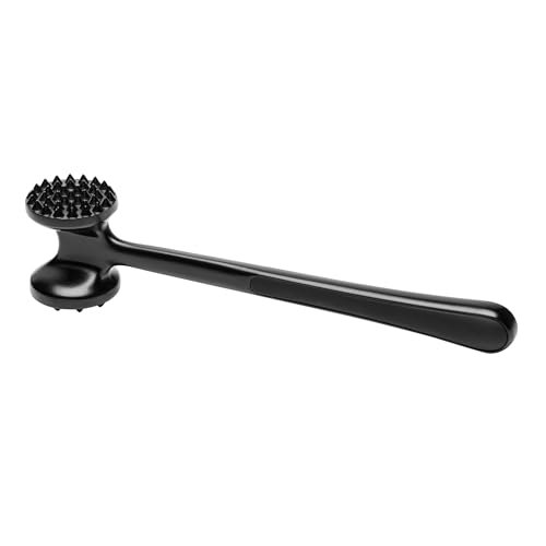 WOLFF - Martelo Amaciador de Carnes com Cabo Antiderrapante Chef Pro 22,5cm Preto Liga de Zinco