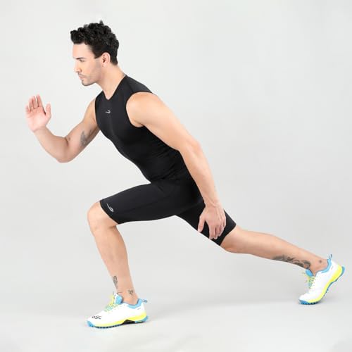 Image of DSC MPS 318 Sando Compression - Superior Muscle Support for Gym, Sports and Athletes to Enhance Performance, Color - Black, Size - S