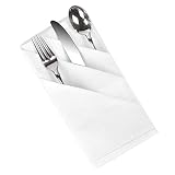 Cloth Napkins Set of 6 Cotton Kitchen Napkins 14 X 14 Inch White Dinner Napkin Cotton Washable Absor
