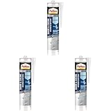 Pattex Bagni&Cucine Rapido Trasparente, Silicone trasparente sigillante ad asciugatura rapida, Sigillante bagno impermeabile, Sigillante antimuffa in cartuccia, 1x300ml (Confezione da 3)