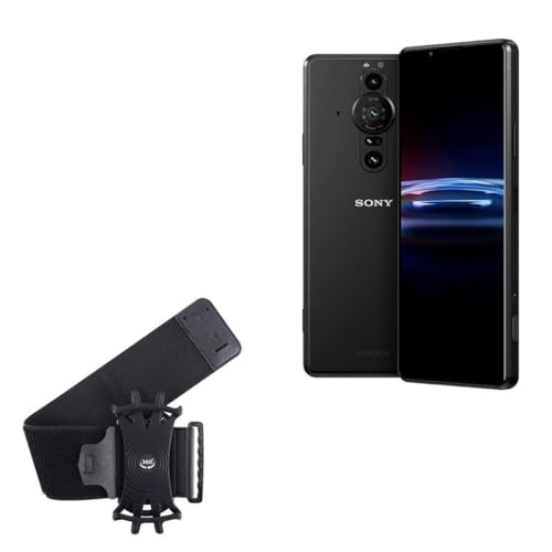 BoxWave Holster Compatible with Sony Xperia PRO-I XQBE62/B (6.1 in) - ActiveStretch Sport Armband, Adjustable Armband for Workout and Running - Jet Black