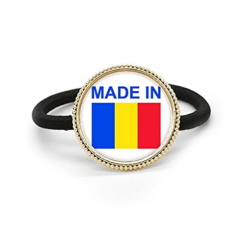 Hair tie de metal plateado Country Love hecho en Rumania y goma banda para tocado