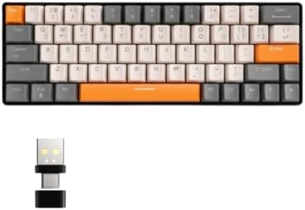 Teclado Mecânico Gamer Sem Fio K68 Bluetooth 5.0/2.4GHz – Compact...