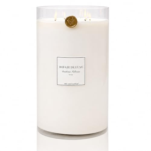 Big Ass Candle | Massive 20lb Luxury Candle 300oz Up to 1000 Hours | Gardenia Tuberose | Gardenia Lemon Jasmine | Natural Coconut-Soy Wax | As Seen On Shark Tank | by Big Ass Luxuries