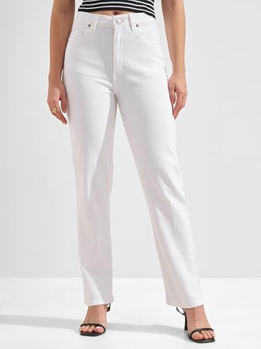 Image of Tokyo Talkies Pure Cotton Straight Wide Leg Cargo Pants |Relaxed Fit Utility Trousers