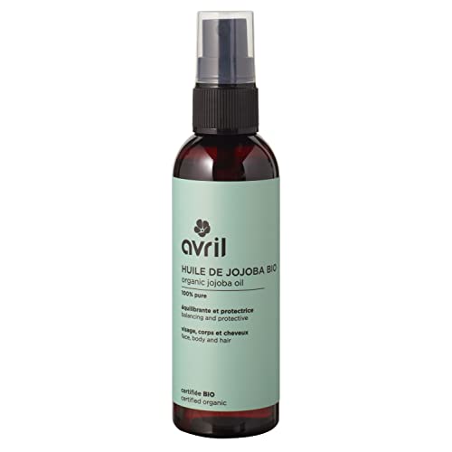 Avril - Huile de Jojoba Bio - 100% Pure, Pressée à Froid - Visage, Corps et Cheveux - Certifié Bio Ecocert - Conditionné en France - 100ml