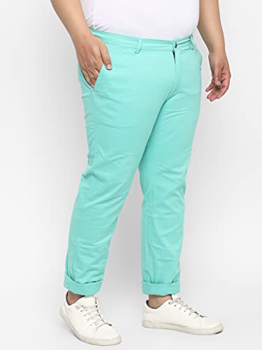 Image of Urbano Plus Men Mid Rise Cotton Regular Fit Casual Chino Pants Stretch