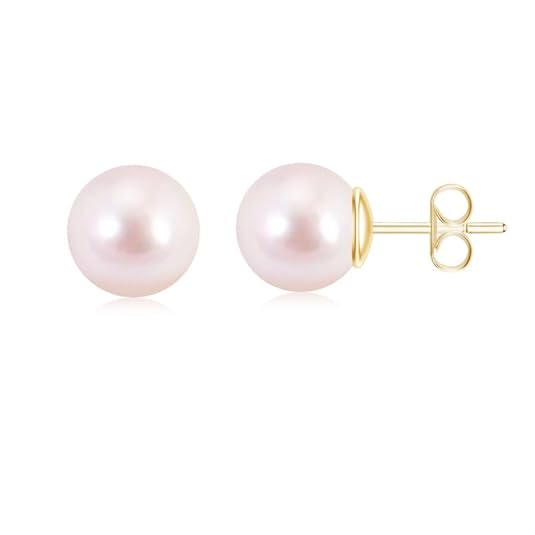 Buy AAR JEWELLERY 8mm Akoya Pearl Solitaire Stud Earrings for Women in