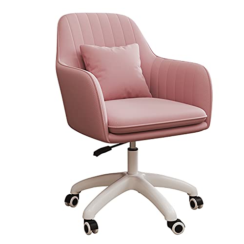 Chaise de bureau en velours réglable et pivotante LWX pour ordinateur