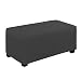 Easy-Going Stretch Ottoman Cover Folding Storage Stool Furniture Protector Soft Rectangle slipcover with Elastic Bottom(Ottoman X-Large,Dark Gray)