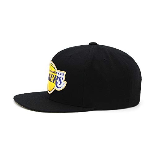 Mitchell & Ness Los Angeles Lakers Snapback Hat For Men - Black/Yellow/Purple - La Lakers Cap For Men #TOP1