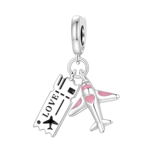 Image of FLORLINA Honeymoon Airplane Charm Bead in Silver Plated