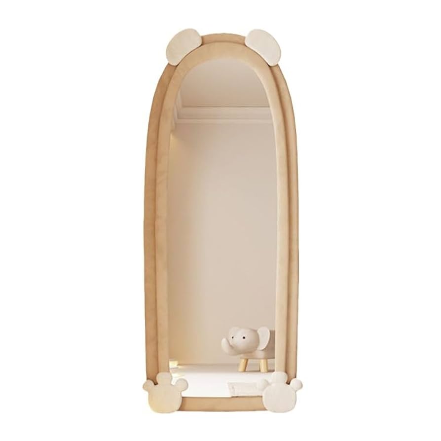 全身鏡 韓国風 クマ 可愛い 160x60 ビロードフレーム 浅茶色 2206 楽天 全身鏡 韓国風 クマ 可愛い 160x60 ビロードフレーム 浅茶色 2206 楽天