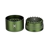 MillX Premium Toothless Herb & Spice Grinder – Aircraft-Grade Aluminum Manual Grinder, 2.5 Inch, Extra Storage Compartment, Kitchen Use, Smooth Jam-Free Grind (Matte Green)